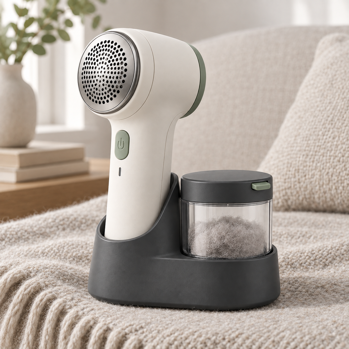 Orlo Lint & Fiber Care Station in a home setting