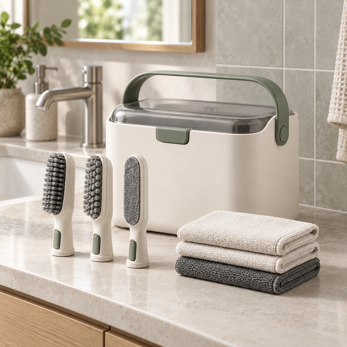 Rena Bathroom Detail Kit in a home setting